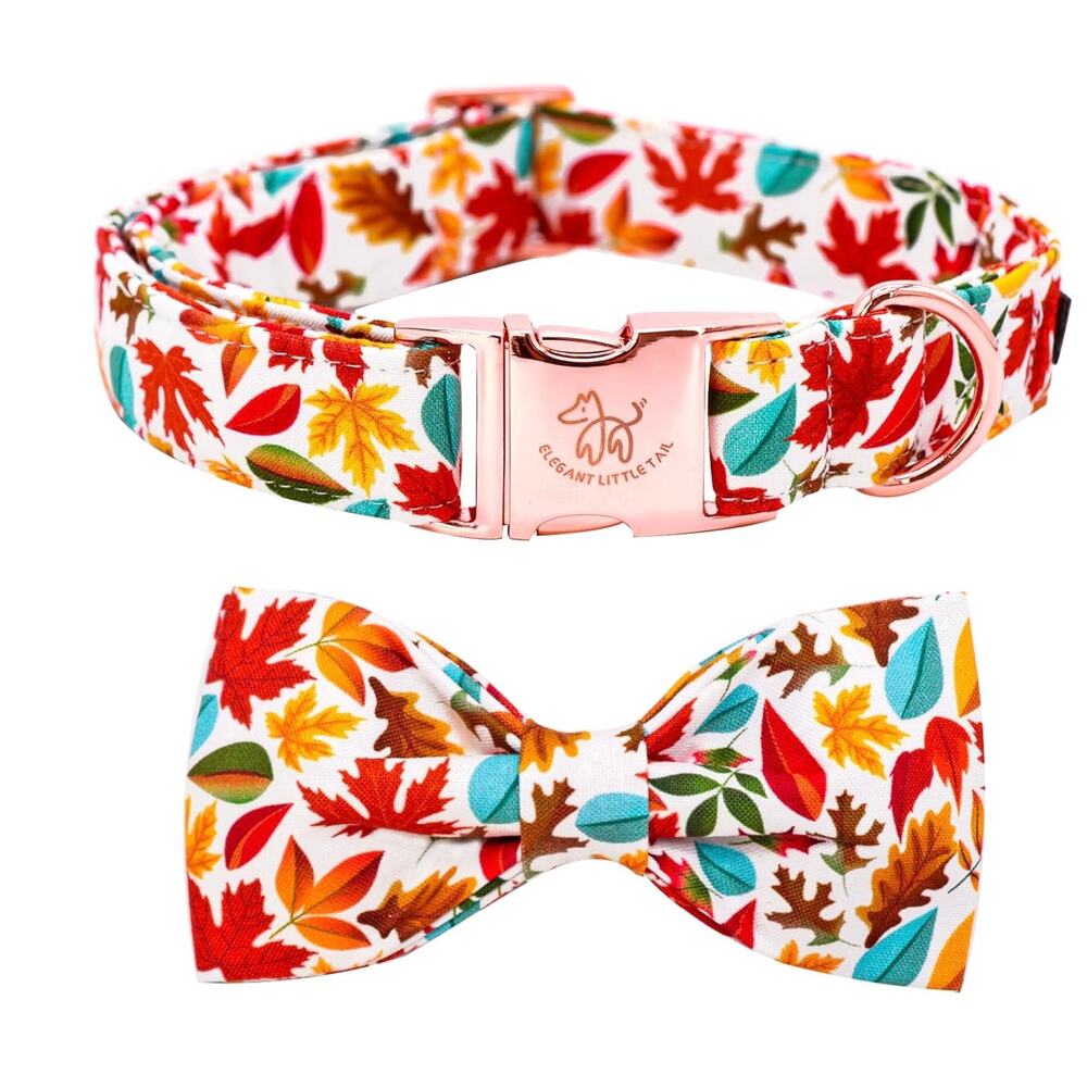 GWP - Elegant Little Tail Fall Dog Collar with Bow - Small - New w/ Packaging